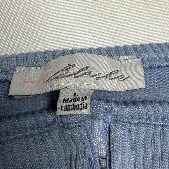 Blashe Tank Top Women’s Large Blue Cropped Corset Bustier - Picture 2 of 4